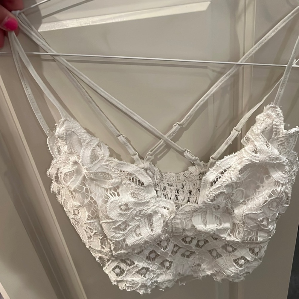 White lace bralette